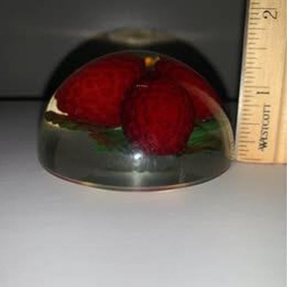 Vintage Lucite fruit paperweight - Picture 5 of 5
